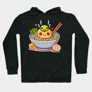 Cute Corn Snake And Ramen Hoodie